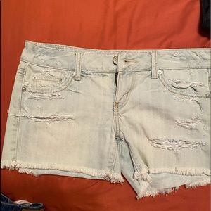 Destructed American Eagle shorts